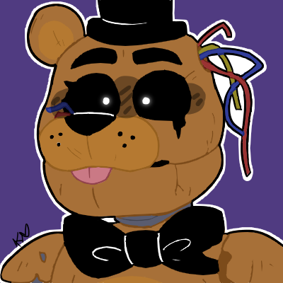 1_ear 2018 alternate_version_at_source animatronic anthro black_nose black_sclera blep bow_tie close-up clothing dilated_pupils five_nights_at_freddy's five_nights_at_freddy's_2 glowing glowing_eyes hat headgear headwear icon looking_away low_res machine male mammal multicolored_ears o_o pink_tongue portrait purple_background robot round_ears short_ears simple_background snazzamazing solo tongue tongue_out top_hat torn_arm torn_face two_tone_ears ursid video_games white_eyes wide_eyed wire withered withered_golden_freddy_(fnaf) yellow_body yellow_ears
