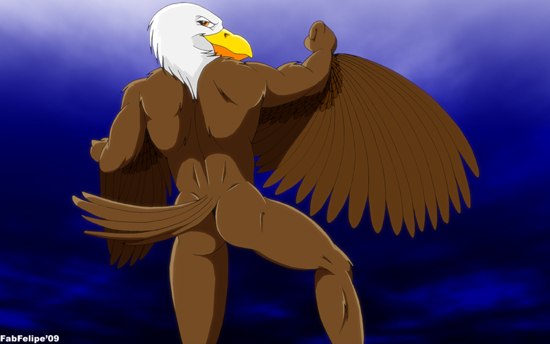 16:10 2009 accipitrid accipitriform anthro artist_name avian bald_eagle beak bedroom_eyes biceps biped bird butt butt_pose dated digital_media_(artwork) eagle fabfelipe feathered_wings feathers fist flexing looking_at_viewer looking_back looking_back_at_viewer male muscular muscular_anthro muscular_male narrowed_eyes nude pinup pose presenting presenting_hindquarters quads sea_eagle seductive smile smirk solo widescreen winged_arms wings yellow_beak yellow_eyes