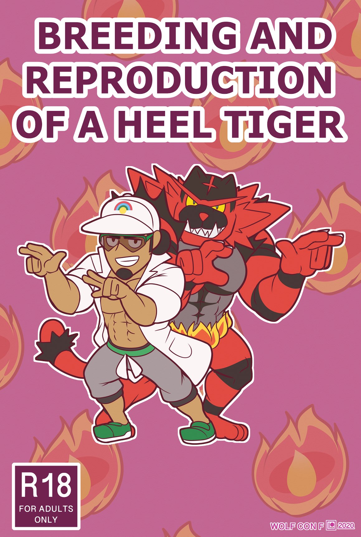5_fingers beard black_body black_fur black_hair clothed clothing comic cover cover_art cover_page duo eyewear facial_hair fingers fully_clothed fur grin hair hat headgear headwear hi_res human incineroar jacket looking_at_viewer male mammal muscular muscular_male nintendo pok&eacute;mon pok&eacute;mon_(species) pok&eacute;mon_professor pose professor_kukui red_body red_fur red_nose sharp_teeth smile standing sunglasses sweatpants teeth text topwear video_games wolfconfnsfw yellow_sclera