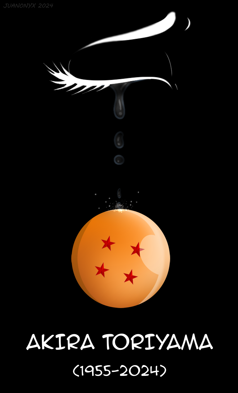 ball black_background bodily_fluids crying disembodied_eyes dragon_ball eyelashes eyes_closed hi_res in_memoriam juanonyx male simple_background solo star tears text tribute