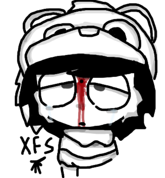 blood blood_on_face bodily_fluids brain_damage crying dead_eyes death fatal_wound gore incredibox kaney male shot_in_head tears xfs