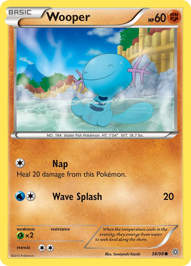 amphibian armless black_sclera blush detailed_background edit female feral genitals happy hot_spring nintendo nude pok&eacute;mon pok&eacute;mon_(species) pok&eacute;mon_tcg pussy sekrit sitting solo spread_legs spreading trading_card_game uncensored video_games water wooper youjomodoki