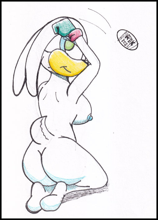 anthro archie_comics carrotia_the_rabbit female lagomorph leporid mammal rabbit reddragonkan solo sonic_the_hedgehog_(series)