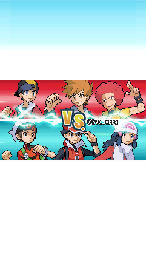 1girl 5boys afro backwards_hat bangs baseball_cap beanie black_choker black_hair black_shirt blue_oak bracelet brendan_(pokemon) brown_hair choker clenched_hand closed_mouth coat commentary dawn_(pokemon) english_commentary ethan_(pokemon) flint_(pokemon) grey_eyes hand_up hat hyo_oppa jacket jewelry multiple_boys pixel_art pokemon pokemon_(game) pokemon_dppt pokemon_hgss pokemon_masters_ex pokemon_oras pokemon_platinum red_(pokemon) red_coat red_hair red_headwear red_jacket scarf shirt short_hair sleeveless_coat smile spiked_hair twitter_username white_headwear white_scarf wristband yellow_shirt