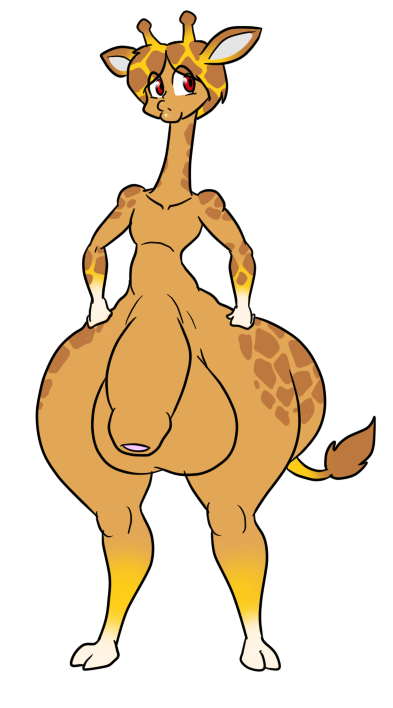 alpha_channel animal_humanoid balls big_balls big_butt big_penis bimbo_lip butt butt_from_the_front demi-human flaccid foreskin genitals giraffe giraffe-humanoid giraffid hair hair_pattern horn huge_balls huge_butt human humanoid hyper kecomaster kissy_lips kyre looking_aside male mammal mammal_humanoid multicolored_hair nude ossicone penis red_eyes skin_pattern solo uncut
