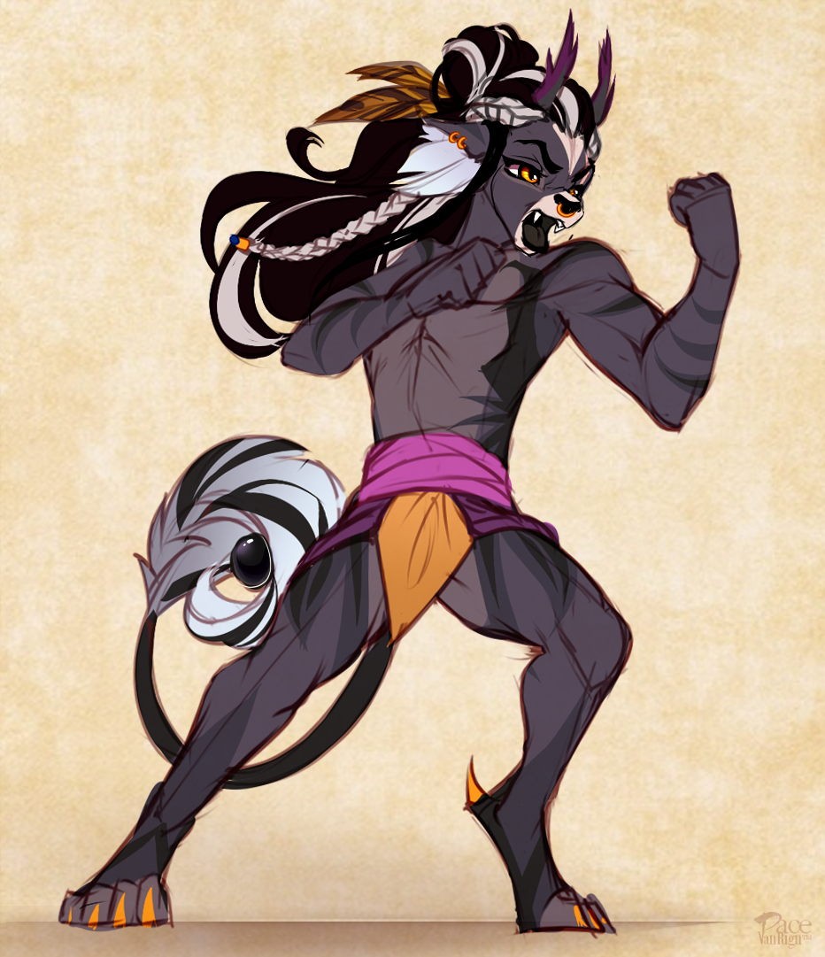 2019 4_toes 5_fingers anthro clothed clothing digital_media_(artwork) feet fingers hair male open_mouth pacevanrign solo standing teeth toes tongue wilderkin