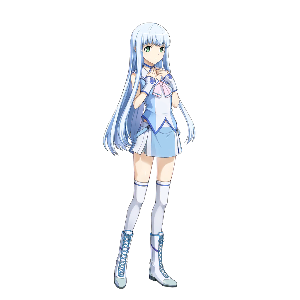 1girl aoki_hagane_no_arpeggio artist_request boots full_body green_eyes hime_cut iona long_hair non-web_source official_art sidelocks silver_hair skirt standing thighhighs transparent_background