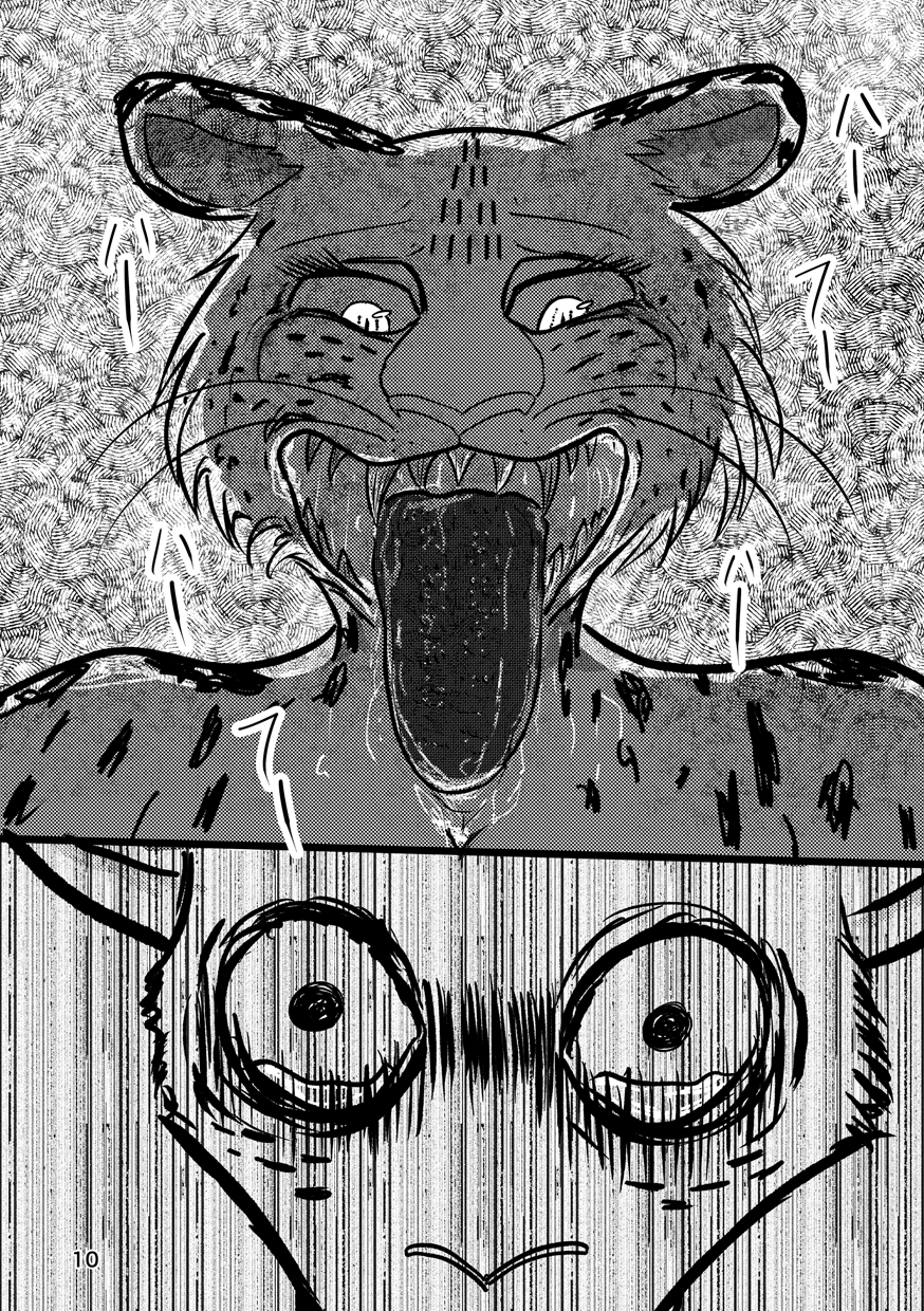 antelope anthro beastars bovid comic duo fangs felid female gazelle hi_res hybrid japanese_text k_hashiba leopard male mammal melon's_mom melon_(beastars) monochrome mother mother_and_child mother_and_son open_mouth pantherine parent parent_and_child scared son text tongue tongue_out translation_request traumatized young