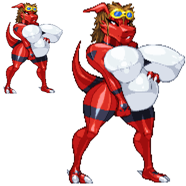 1:1 alpha_channel anthro anthrofied bandai_namco big_breasts breasts casetermk claws crossgender digimon digimon_(species) digital_media_(artwork) female guilmon low_res nude pixel_(artwork) pregnant scalie simple_background smile solo takato_matsuki transparent_background
