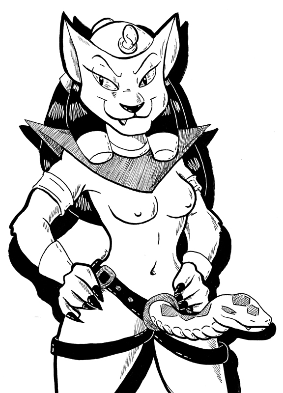anthro breasts claws dildo dildo_with_face disney disney's_aladdin domestic_cat fangs felid feline felis female finger_claws mammal mirage_(disney) monochrome navel nipples razzek sex_toy simple_background smile solo standing strapon strapon_with_face white_background