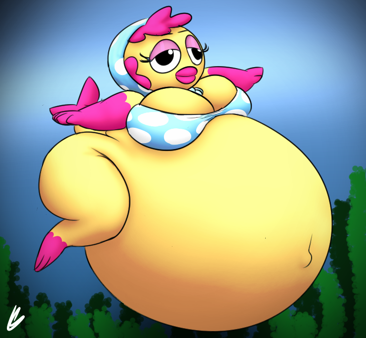 anthro belly big_belly captainelderly dazed derp_eyes female fish hyper hyper_pregnancy insaniquarium_deluxe lips marine obese obese_anthro overweight overweight_anthro pregnant pregnant_female prego short_stack solo thick_lips