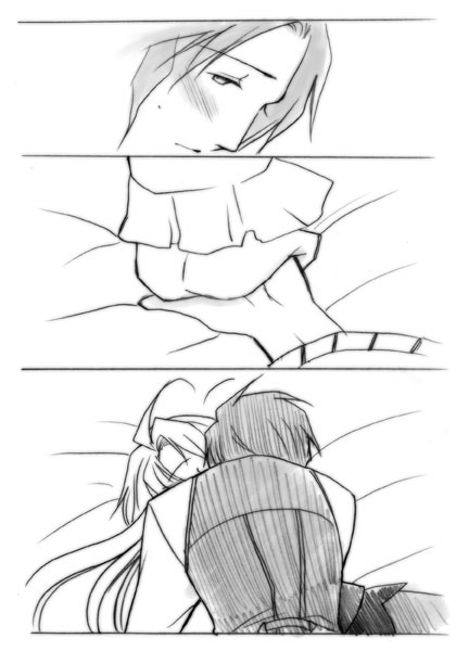 age_difference bed blush comic eternal_sonata female frederic_chopin frÃ©dÃ©ric_chopin holding_hand kiss leaning_over male monochrome polka sleeping source_request trusty_bell vest