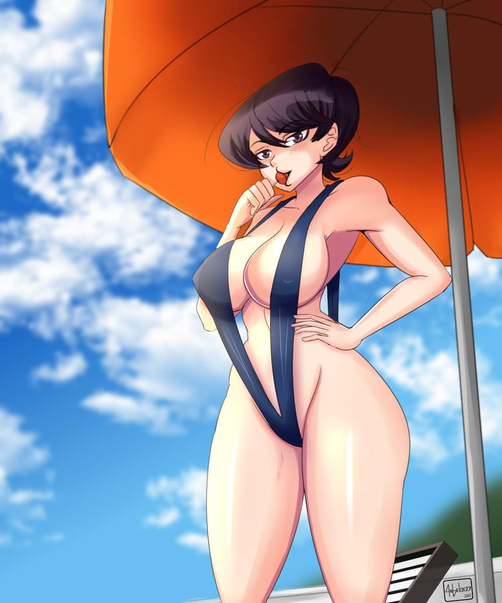 angelox27art highres komi-san_wa_komyushou_desu komi_shuuko monokini