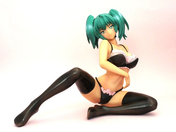figure green_hair ikkitousen lingerie ryofu_housen thighhighs underwear