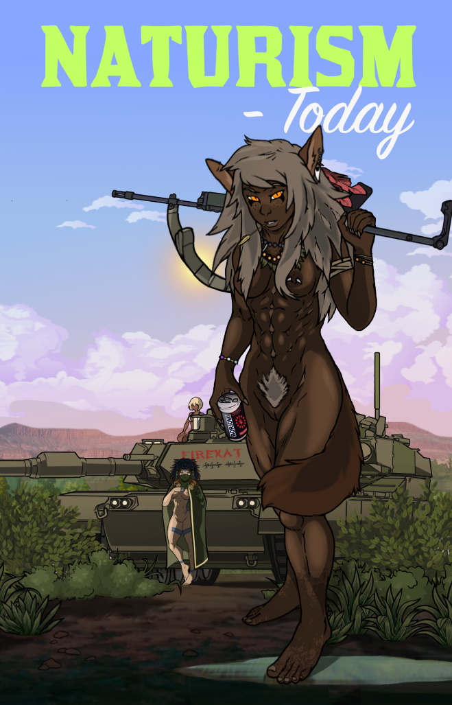aboriginal abrams_(tank) aleone alyph_ironclaws animal_humanoid antenna_wire armored_vehicle athletic barefoot canid canid_humanoid canine canine_humanoid canned_drink cannon canyon celtic cloak clothing cloud dark_body dark_skin detailed_background dirty_feet ear_piercing ear_ring feathers feet female forest freckles genitals grass group gun hair hairy_pussy humanoid humanoid_pointy_ears jackal_humanoid jewelry long_hair machine_gun mammal mammal_humanoid mud muscular muscular_female necklace nipple_piercing nipples nude outside piercing plant plantigrade pubes pussy ranged_weapon rifle ruger_mini-14 tail_tuft tank text toned_body tree tribal tuft vehicle weapon yellow_eyes
