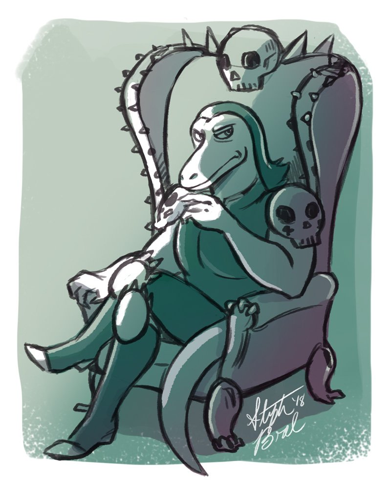 2018 4:5 anthro clothed clothing crossed_legs disney furniture grey_body hair lizard male pecs reptile scalie sitting sofa solo star_vs._the_forces_of_evil toffee_(svtfoe) unknown_artist