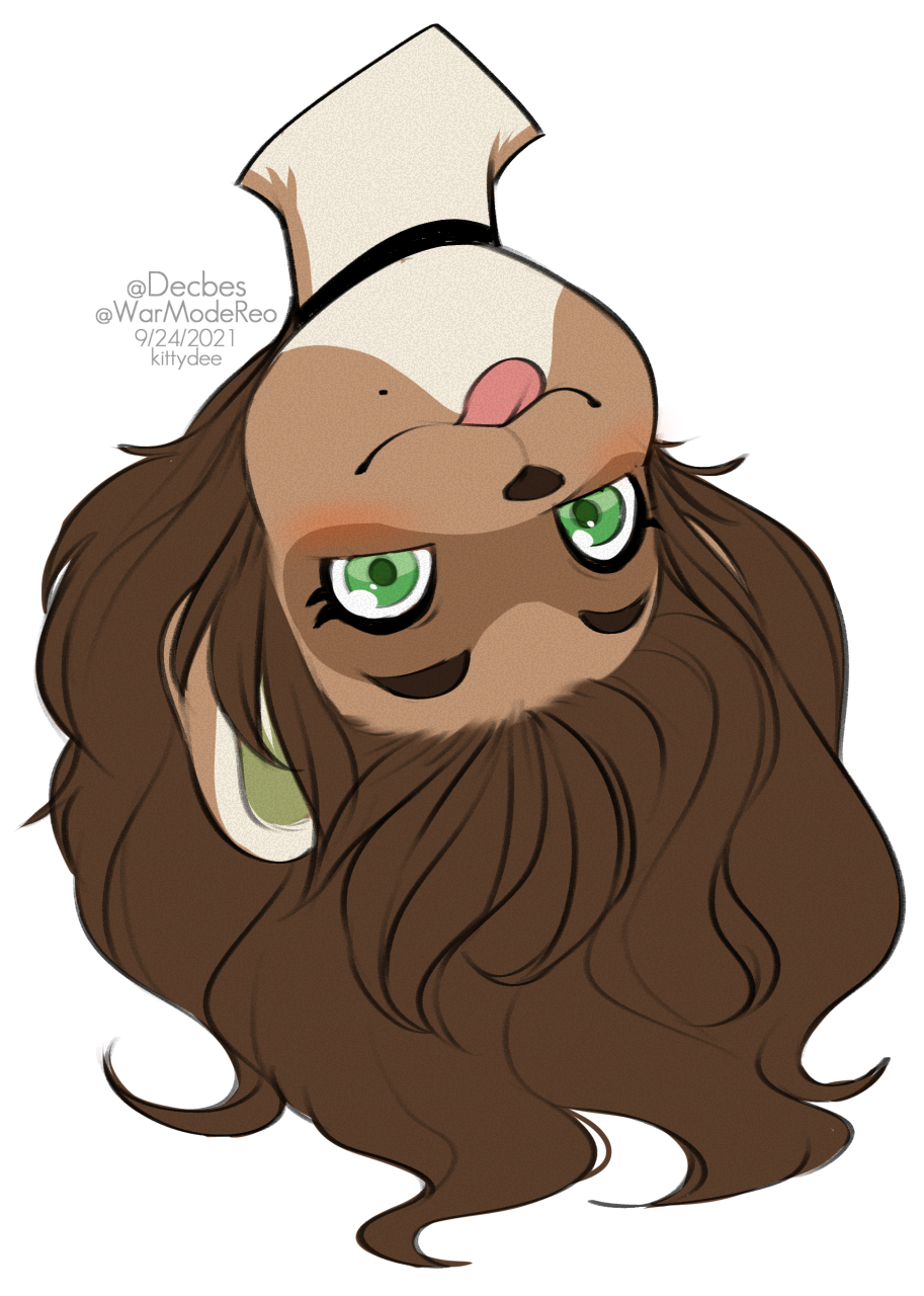 2021 alpha_channel anthro blep brown_body brown_fur brown_hair digital_media_(artwork) eyebrows eyelashes female fur green_eyes hair hi_res kittydee simple_background smile solo tan_body tan_fur tongue tongue_out transparent_background