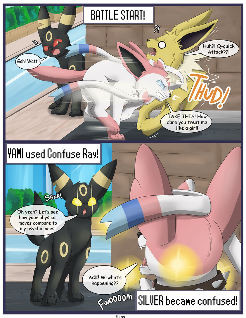 border comic conditional_dnp eeveelution english_text feral group jolteon male nintendo pok&eacute;mon pok&eacute;mon_(species) sylveon text umbreon video_games watt white_border xxgato yami_(xxgato)