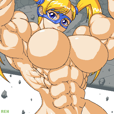 abs big_breasts breasts capcom extreme_muscles large_breasts lift_up lifting lowres muscle naked no_nipples nude rainbow_mika street_fighter street_fighter_zero street_fighter_zero_3 twintails
