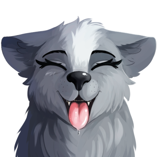 2021 alcor90 alpha_channel ambiguous_gender bodily_fluids canid canine conditional_dnp digital_media_(artwork) drooling eyebrows eyes_closed fangs feral front_view fur mammal saliva simple_background solo tongue tongue_out transparent_background