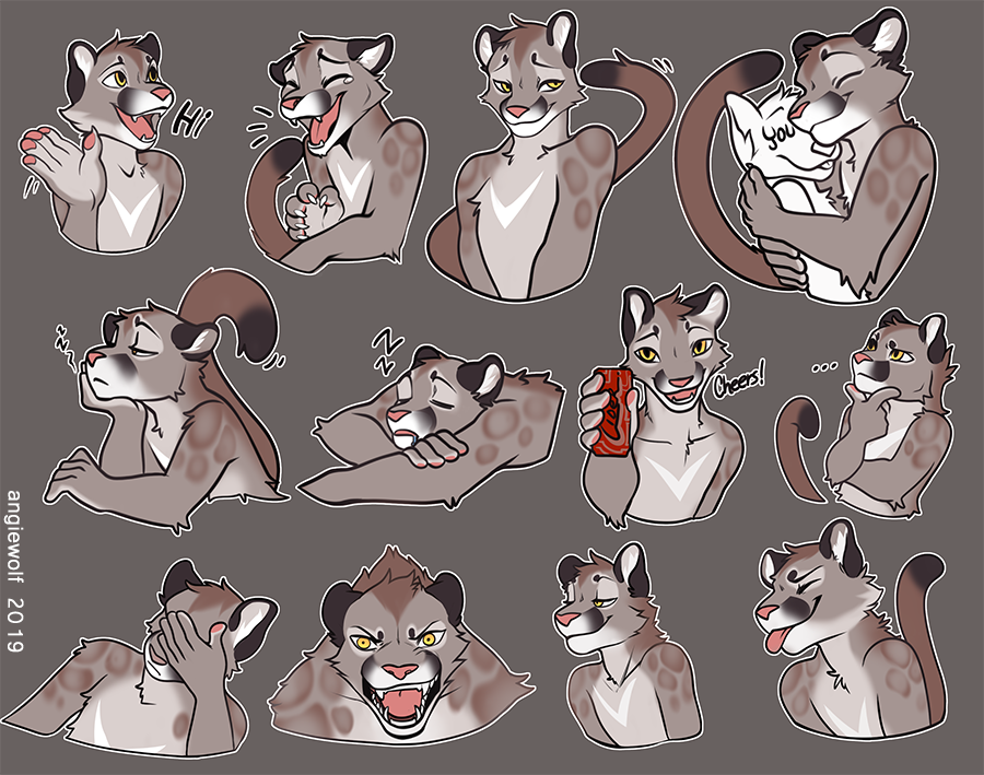 ... 2019 5_fingers angiewolf angry anthro biped black_fur black_tail blep can claws digital_media_(artwork) dipstick_tail english_text eyes_closed facepalm fangs felid fur grey_background grey_fur grey_tail grey_theme holding_object hug laugh male mammal multicolored_fur multicolored_tail nude open_mouth pantherine pink_nose pink_tongue simple_background sleeping smile snow_leopard solo sound_effects teeth text tired tongue tongue_out two_tone_tail waving white_claws white_fur yellow_eyes zzz
