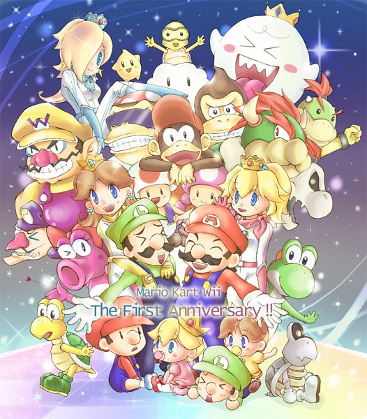 baby_daisy baby_luigi baby_mario baby_peach birdo bowser bowser_jr. diddy_kong donkey_kong dry_bones funky_kong king_boo koopa_troopa lakitu luigi luma_(mario) mario mario_kart mario_kart_wii mi_(wothappiness) princess_daisy princess_peach rosalina toad_(mario) toadette waluigi wario yoshi