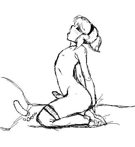 anal artist_request blush crossdress dildo kneeling male monochrome naked nude short_hair thighhighs trap yaoi