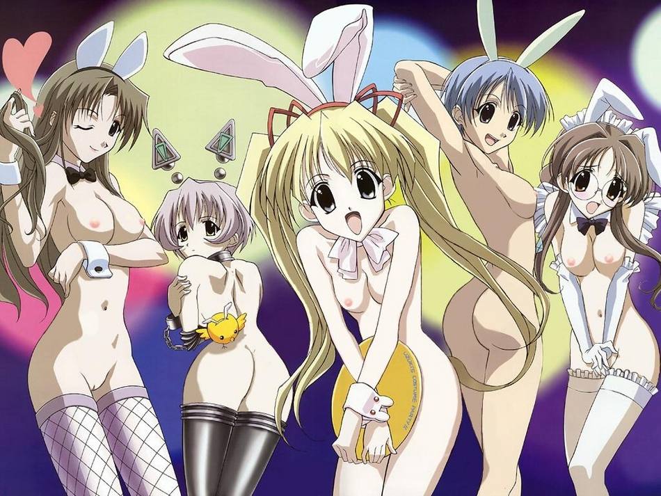 5girls animal_ears ass bb breasts covering glasses happy_lesson large_breasts multiple_girls pussy smile uncensored