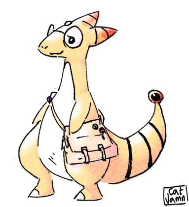 ambiguous_gender ampharos bag catjam_(artist) eyewear feral generation_2_pokemon glasses low_res nintendo nonbinary_(lore) painting_(artwork) pokemon pokemon_(species) solo traditional_media_(artwork) watercolor_(artwork)