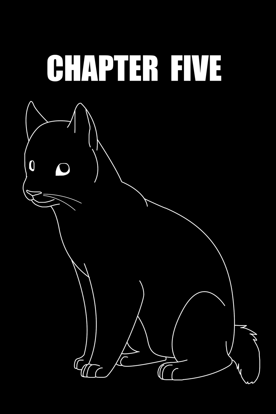 2016 ambiguous_gender black_and_white black_background comic digital_drawing_(artwork) digital_media_(artwork) digitigrade domestic_cat english_text felid feline felis feral fur hi_res impact_(font) line_art male_(lore) mammal monochrome paws saul_(serenity) sebdoggo serenity_(comic) short_tail simple_background sitting solo tail text whiskers white_line_art white_text