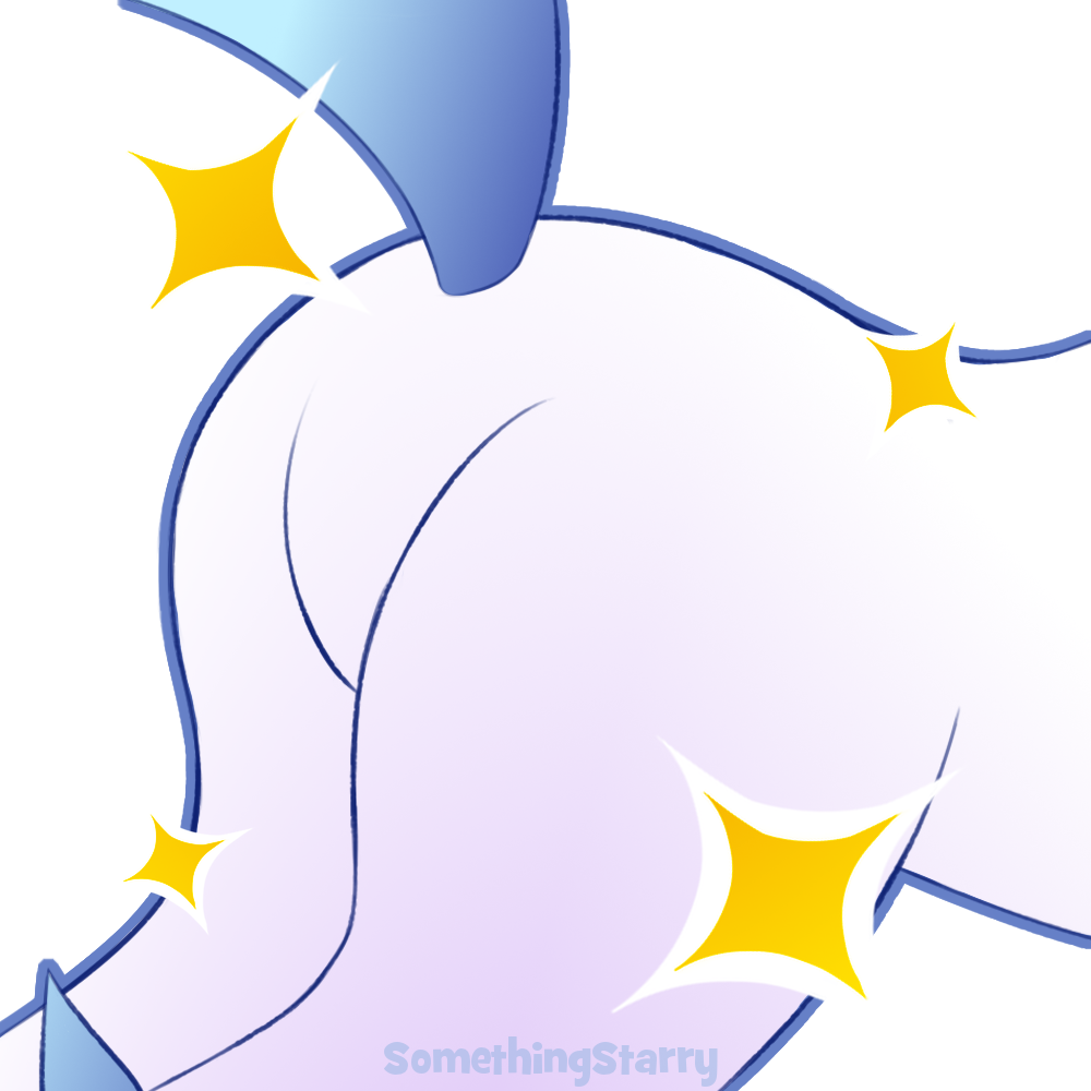 absol alpha_channel ambiguous_gender butt butt_focus featureless_crotch feral legs_together mammal nintendo pok&eacute;mon pok&eacute;mon_(species) raised_tail simple_background solo somethingstarry sparkles sticker transparent_background video_games