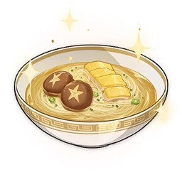 artist_request bowl commentary english_commentary food food_focus genshin_impact lowres mushroom no_humans noodles official_art sparkle spring_onion still_life third-party_source tofu transparent_background