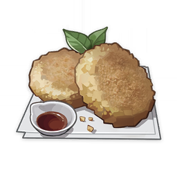 artist_request bowl commentary english_commentary food food_focus genshin_impact hash_browns jam leaf lowres muted_color napkin no_humans official_art still_life third-party_source transparent_background