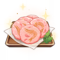 artist_request commentary cracker english_commentary food food_focus garnish genshin_impact leaf lowres napkin no_humans official_art prawn_crackers sparkle still_life third-party_source transparent_background tray