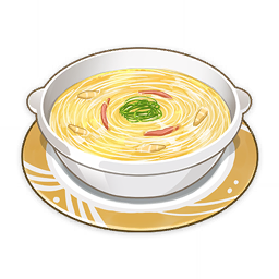 artist_request bowl commentary english_commentary food food_focus garnish genshin_impact lowres no_humans noodles official_art plate still_life third-party_source transparent_background