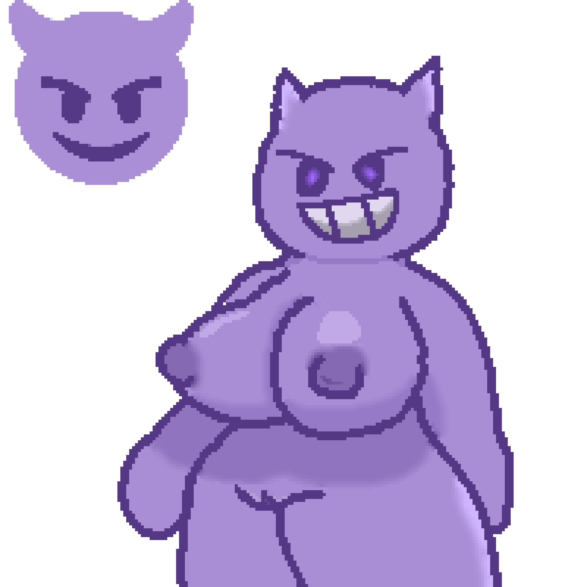 1:1 alpha_channel anthro emoji female hi_res horn purple_body purple_skin simple_background smile solo thick_thighs