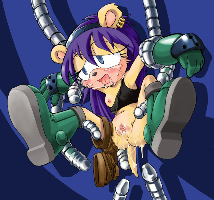 aku_tojyo anus archie_comics ass blue_eyes breasts chained cum cum_in_pussy cum_inside cumdrip furry mina_mongoose nipples purple_hair pussy restrained sonic_the_hedgehog suspension tojyo uncensored