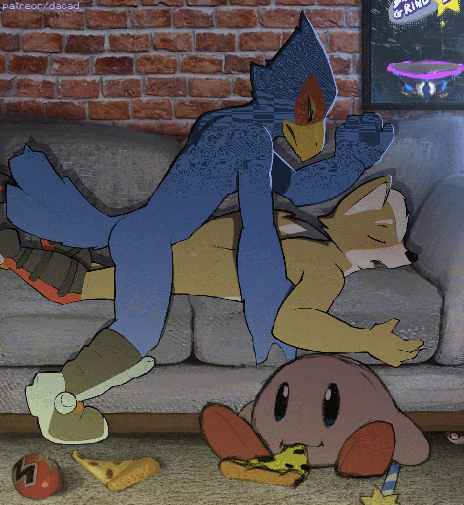 anal anal_penetration animated anthro anthro_on_anthro anthro_penetrated anthro_penetrating anthro_penetrating_anthro avian beak bird canid canine clothed clothing conditional_dnp dacad falco_lombardi falcon falconid fox fox_mccloud from_behind_position furniture inside interspecies kirby kirby_(series) lying male male/male male_penetrated male_penetrating male_penetrating_male mammal nintendo on_front partially_clothed penetration sex sofa speed_bump_position star_fox video_games