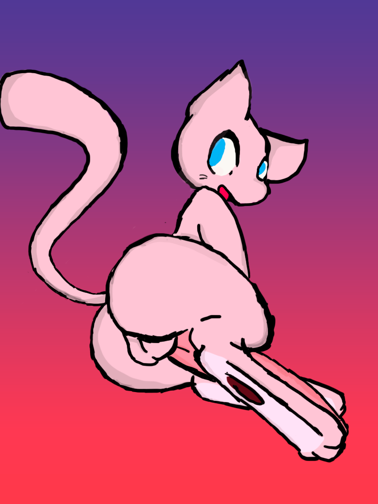 anthro legendary_pok&eacute;mon male mew nintendo pok&eacute;mon pok&eacute;mon_(species) solo somnamg video_games