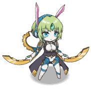 1girl android animal_ears animated animated_png artist_request black_coat blue_hairband breasts breasts_out brynhildr_(mon-musu_quest!) coat coattails colored_skin forehead_jewel full_body gears gem green_eyes green_gemstone green_hair hairband hand_jewel large_breasts looping_animation lowres mechanical_parts mon-musu_quest! mon-musu_quest:_paradox monster_musume_td no_nipples rabbit_ears robot_ears shadow short_hair solo standing third-party_source transparent_background white_skin