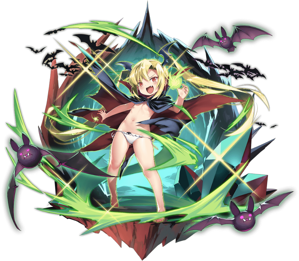 1girl artist_request aura barefoot bat_(animal) bat_ornament bat_wings black_cloak blonde_hair blush casting_spell cave cave_interior cloak commentary_request crystal fang feet flat_chest full_body hair_between_eyes hand_up head_wings long_hair looking_at_viewer magic mon-musu_quest! monster_musume_td navel nearly_naked_cloak open_mouth panties red_cloak red_eyes side-tie_panties slit_pupils smile solo sparkle standing third-party_source toes torn_cloak torn_clothes transparent_background twintails two-sided_cloak two-sided_fabric underwear v-shaped_eyebrows vampire vanilla_(mon-musu_quest!) very_long_hair white_panties wings