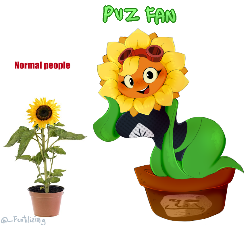 big_breasts breasts clothing electronic_arts elemental_creature elemental_humanoid english_text eyewear eyewear_on_head female fertilizing_(artist) flora_fauna flower goggles goggles_on_head green_body humanoid humor looking_at_viewer meme open_mouth open_smile plant plant_humanoid plant_pot plants_vs._zombies plants_vs._zombies_heroes popcap_games shirt smile solar_flare_(pvz) solo sunflower text thick_thighs thong topwear trollface underwear video_games