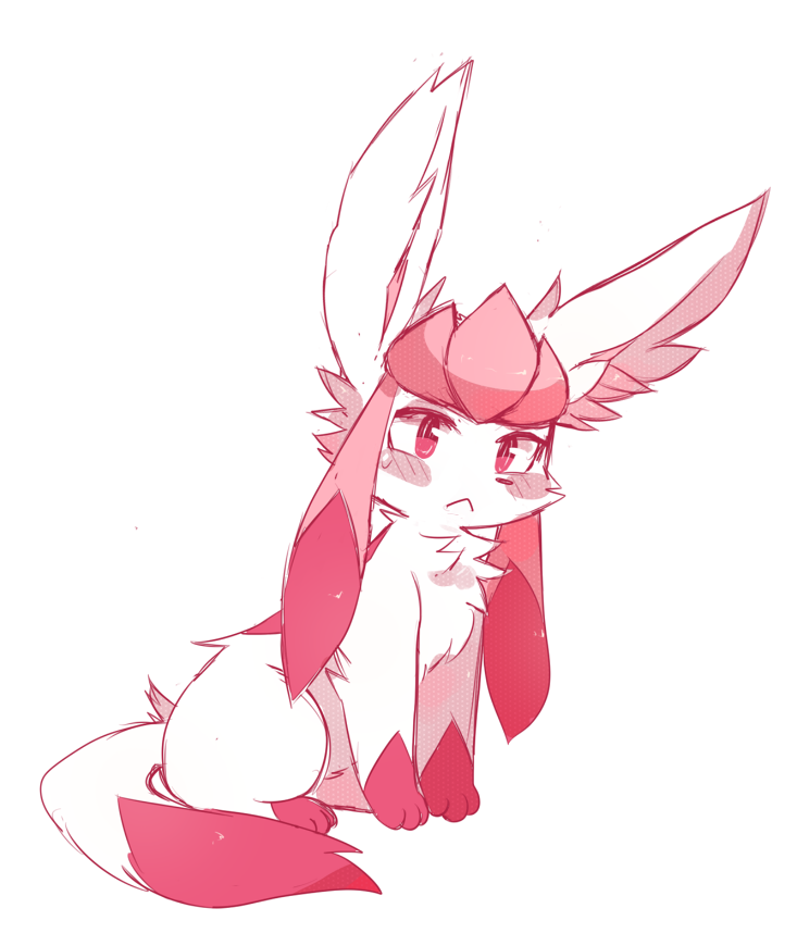 2015 alpha_channel ambiguous_gender blush daww eeveelution feral fiddleafox fur glaceon monochrome multicolored_body multicolored_fur nintendo pink_body pink_fur pok&eacute;mon pok&eacute;mon_(species) restricted_palette simple_background sketch solo two_tone_body two_tone_fur video_games white_background white_body white_fur wide_eyed