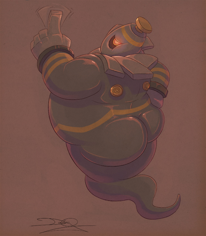 butt damingo dusknoir ghost male nintendo overweight overweight_male pok&eacute;mon pok&eacute;mon_(species) red_eyes simple_background solo spirit teasing video_games