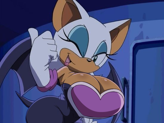 anthro big_breasts breasts chiropteran cleavage clothed clothing conditional_dnp digitaldomain123 edited_screencap female huge_breasts mammal rouge_the_bat sega solo sonic_the_hedgehog_(series) wings