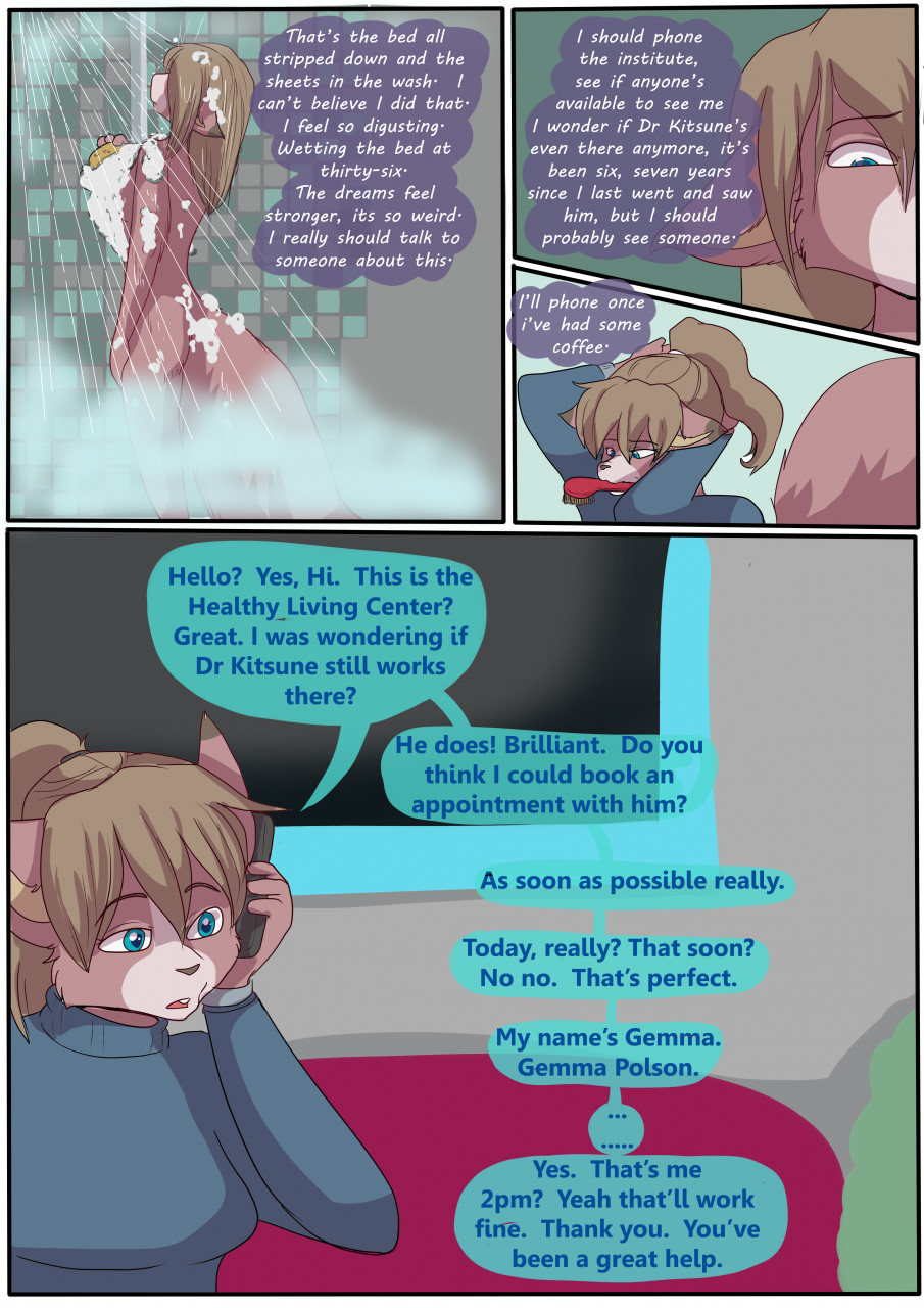 2021 anthro babystar biped clothing comic detailed_background dialogue english_text female fur gem_(babystar) hair hi_res shirt siki speech_bubble stabdubg text thought_bubble topwear