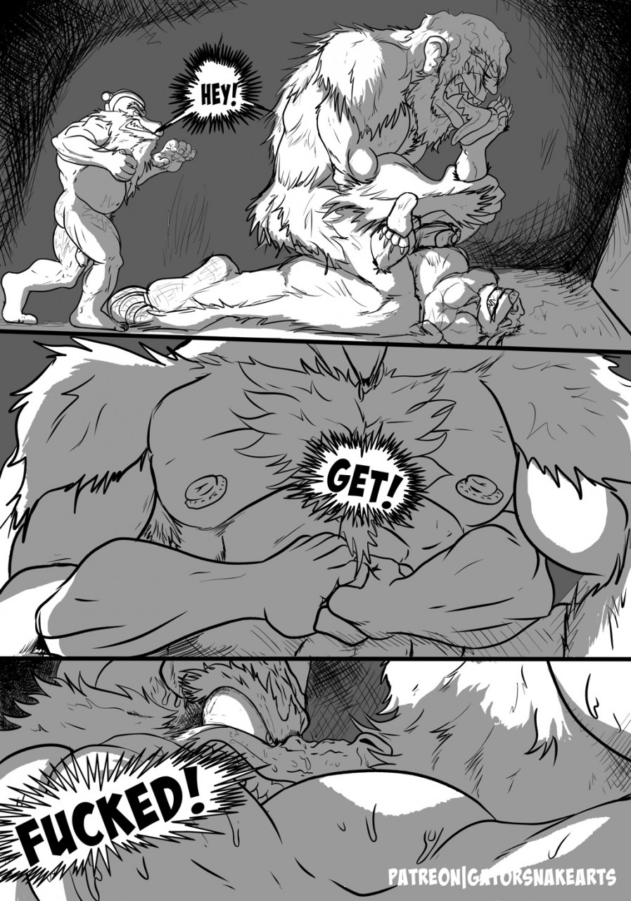 anthro big_breasts body_hair breasts chest_hair comic foot_fetish foot_lick foot_play forced group hairy hi_res humanoid infantilism licking machoke male male/male mammal muscular muscular_male nintendo pok&eacute;mon pok&eacute;mon_(species) rape rough_sex ryusuke573 sasquatch sex text tongue tongue_out trio ursid video_games