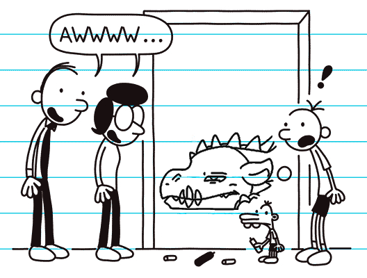 anonymous_artist crayons cursed_image dialogue diary_of_a_wimpy_kid dragon edit evalion_(character) exclamation_point father female feral frank_heffley greg_heffley group human humor male mammal manny_heffley meme mother parent photo_manipulation son speech_bubble susan_heffley traced young