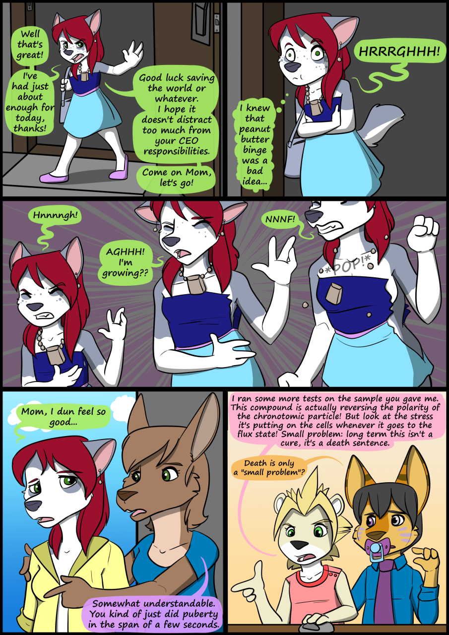 2021 anthro biped canid canine collaboration comic detailed_background dialogue english_text female fennec fox fur group hair hi_res kammypup kammypup_(artist) kangaroo macropod male mammal marsupial pacifier runt_(artist) speech_bubble standing text