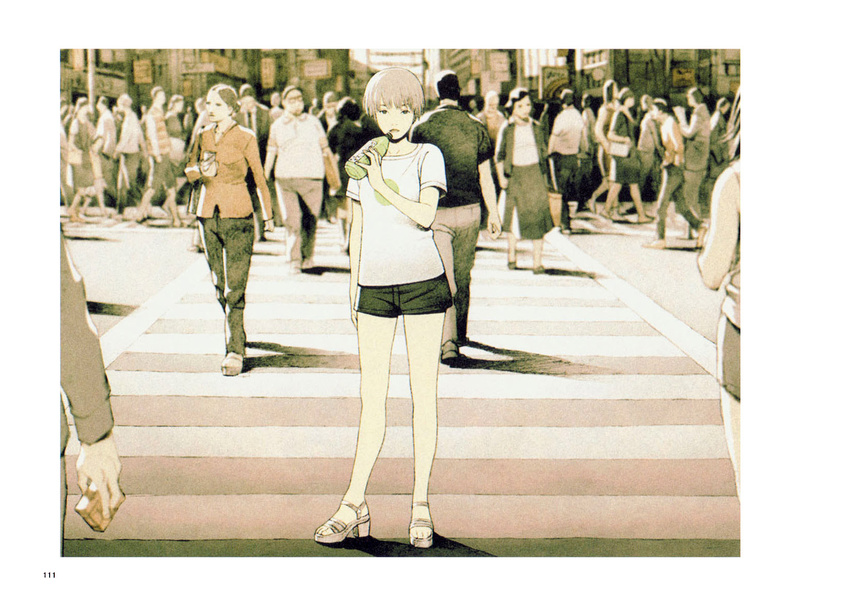 copyright_request crosswalk highres long_sleeves shorts solo_focus tatsuyuki_tanaka